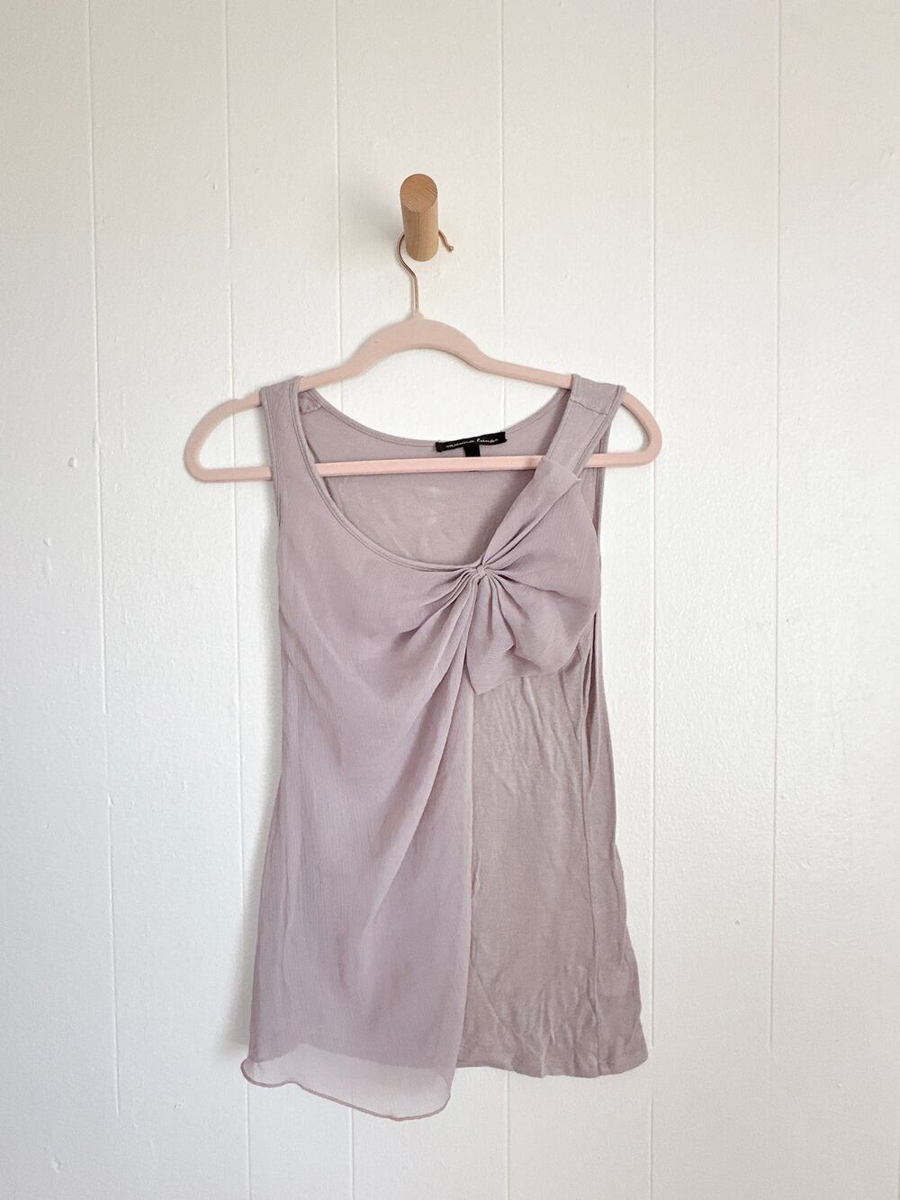 Marina Luna Amethyst Smoke Ribbed Knit Tank Top S Y2K Coquette Layering Top